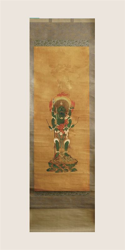 古畫 青面金剛